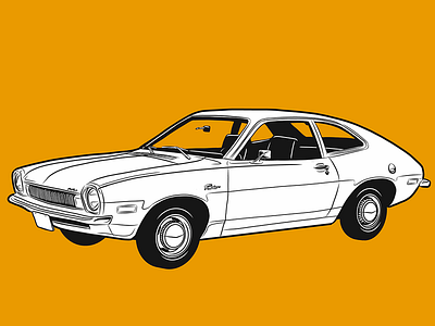1971 Ford Pinto 1970s ai disco ford ford pinto illustration illustrator pinto vector