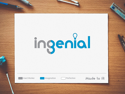Ingenial Brand Design branding design flat icon identity illustration illustrator lettering logo minimal typography vector