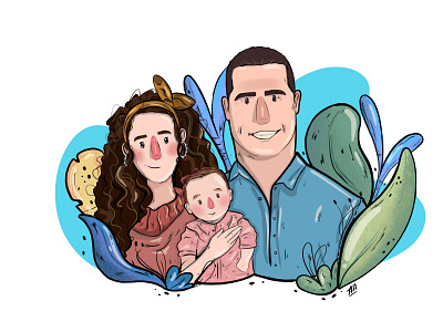 Family Illustration art colors couple couple illustration digital art digital illustration family illustration procreate