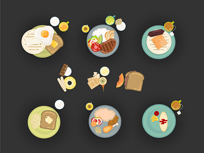 Colombian and mexican menu art design desing digital art food icon vector