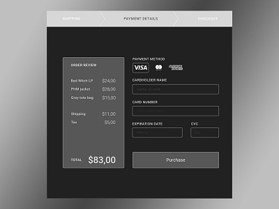 Daily UI #002 - Credit Card Checkout app checkout creditcard daily ui daily ui challenge design form interface mobile payment ui ux