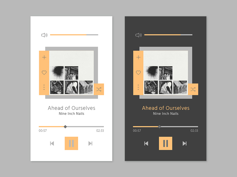 Daily UI #009 - Music Player by Jelena on Dribbble