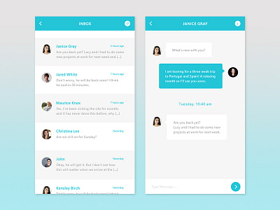 Daily UI #013 - Direct Messaging app chat communication daily ui daily ui challenge design im interface message mobile ui ux