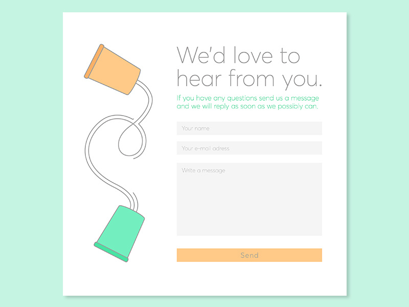 Daily UI #028 - Contact Us by Jelena on Dribbble
