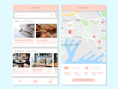 Daily UI #029 - Map app daily ui daily ui challenge design explore interface map mobile navigation ui ux