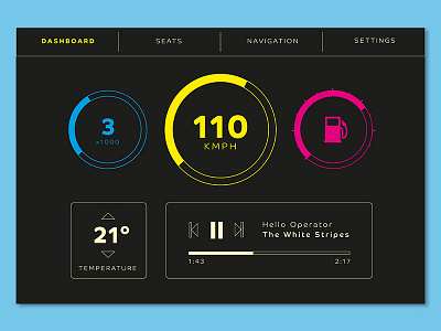 Daily UI #034 - Car Interface app car controls daily ui daily ui challenge dashboard design desktop interface screen ui ux