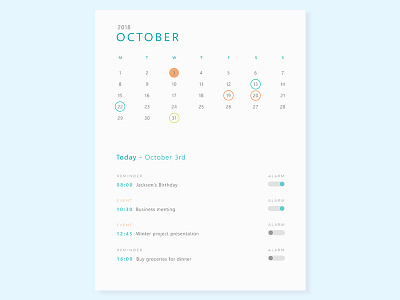 Daily UI #038 - Calendar app calendar daily ui daily ui challenge design illustration interface mobile reminder schedule ui ux