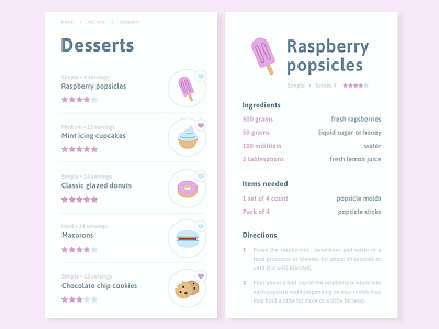 Daily UI #040 - Recipe