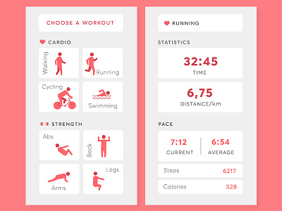 Daily UI #041 - Workout Tracker app daily ui daily ui challenge design fitness health interface mobile running ui ux workout