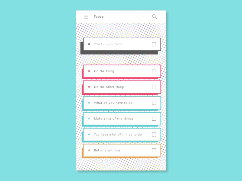 Daily UI #042 - ToDo List app daily ui daily ui challenge design interface list mobile organization productivity todo ui ux
