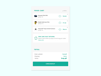 Daily UI #058 - Shopping Cart app cart daily ui daily ui challenge design desktop interface items list mobile online shopping app shopping basket shopping cart store ui ux