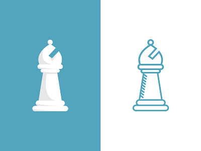 Bishop bishop brand chess piece icon identity logo