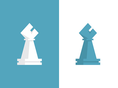 Bishop 2 bishop brand chess piece icon identity logo