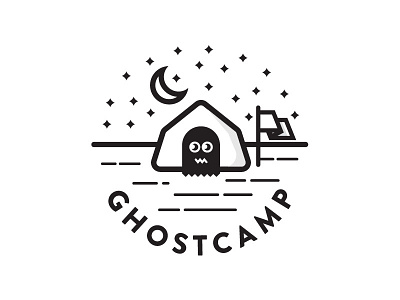 Ghostcamp - More branding camp camping flag ghost icons identity illustration logo moon night stars