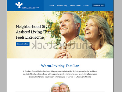 Retirement Landing landing page retirement community senior living ui web design