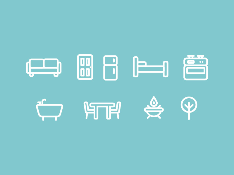 Home Icons by Jared Hill on Dribbble