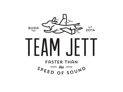 Team Jett airplane dachshund jet logo races texas wiener dog