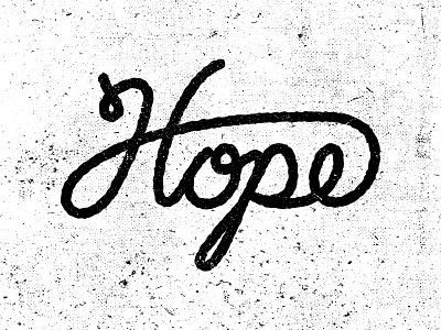 Hope christianity cursive handwritten type hope inspiration