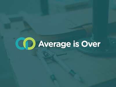 Average is Over Logo average blog blue branding green infinite logo