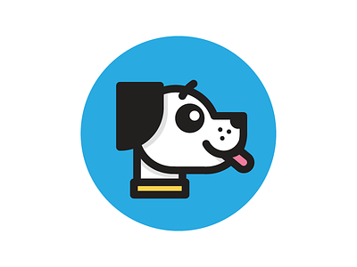 Puppy app branding dog happy logo mark puppy tongue