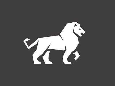 White Lion brand identity lion logo rigid