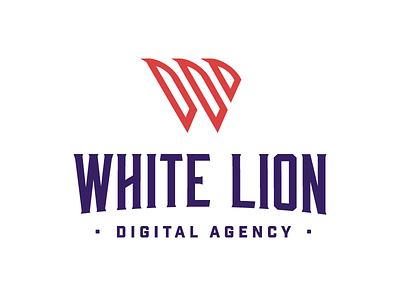 Final White Lion Logo lion logo