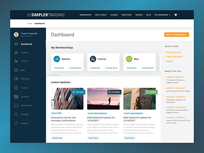 Simpler Trading Dashboard cryptocurrency dashboard product design stock trading ui ux
