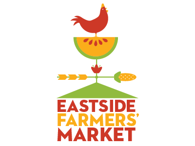 Eastside Farmers' Market #2.5 apple chicken corn logo weathervane