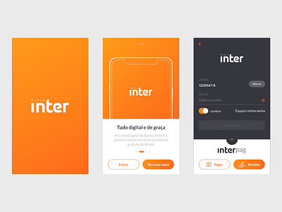 Case Study For The Inter Bank App adobexd app concept banco inter bank app brazil goiânia jorge silva startup