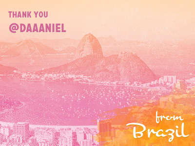 Thank you, Daniel! brazil rio thank you