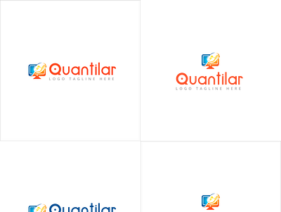 Quantilar branding design flat icons illustration logo typography vector