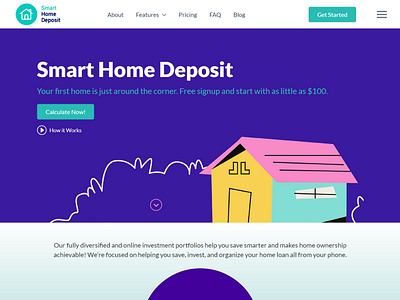 Smart Home Deposit design ui ux web