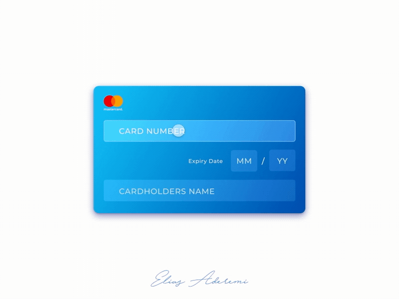 Intuitive Credit Card Style Payment Form