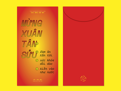 Year of the Ox Red Envelope 2021 gradient hong bao li xi lunar new year red red envelope typography vietnamese new year year of the ox