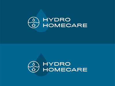 Hydro Homecare blues branding circle design hydro lineart logo pressure washing water drop