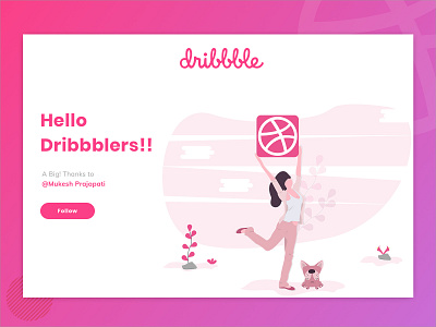 Welcome Banner 1st shot animation branding design dribbble dribbble ball dribbble best shot dribbblers flat icon identity illustration logo typography ui vector