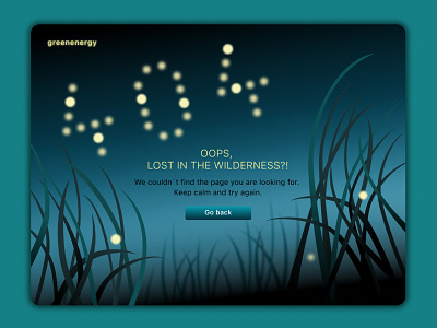 404 page error – lost in the wilderness dailyui energy error 404 error page illustrator interactiondesign ui