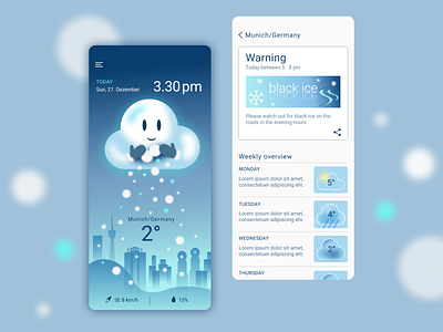 Weather app app dailyui forecast illustration ui weather app weather icon