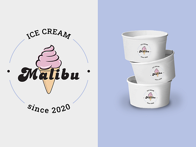 Ice Cream Logo design design logo icon illustrator icon illustration logo ui