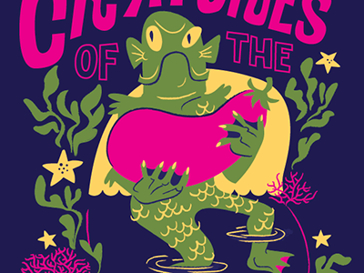 Veggie Swamp Monster apparel cartoon design illustration monster