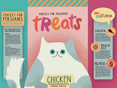 Mock packaging design - cat snacks design gd graphic illustrated type illustration packaging type