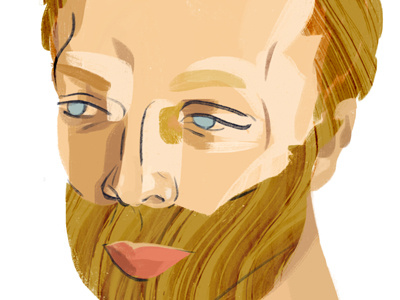 Portrait color digital illustration painting portrait texture