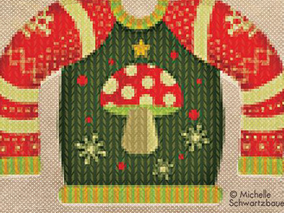 I'll be Gnome for Christmas Sweater christmas color cute design humor illustration product surface