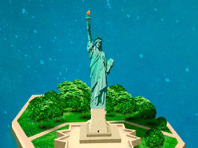 Build your world! Sprite "Statue of Liberty" game illustration sprites