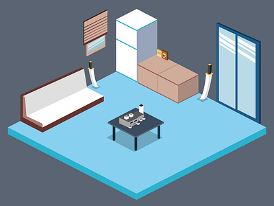 Isometric Flat Room Design brunei design flat gravit designer isometric room