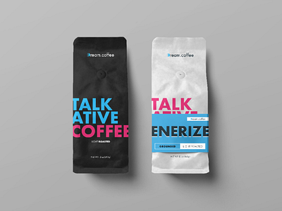 Talkative Coffee packaging coffee design mockup packaging