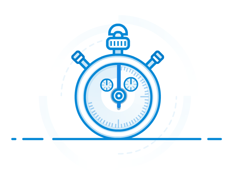 Express Sales Animation animation blue card clock icon illustration lineart motion scout24 sport stopwatch stroke time time tracking timer