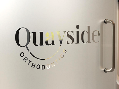 Frosted Glass - Quayside Orthodontics brand design brand identity brand identity design branding frosted glass glass logo logo design translucent transparent