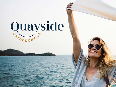 At the seaside with Quayside Orthodontics brand identity brand identity design branding dental branding dentist branding identity design logo design photography style smile