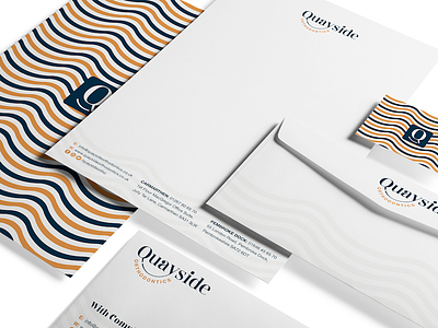 Stationery Design - Quayside Orthodontics brand identity branding branding design business card compliment slip envelope letterhead logo design stationery